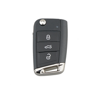 Coque de clé de voiture pliable à bouton pour Volkswagen Vw Jetta Golf Passat Beetle