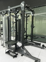 Rack de Squat Semi-Cage Professionnel à Charge par Plaques pour Musculation et Entraînement Multifonctionnel – Équipement de Gymnastique