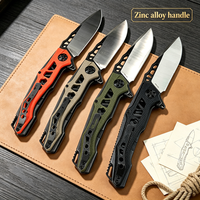Nouveau couteau de camping et de pêche portable de haute qualité avec manche G10 et lame en acier D2, outil pliant multifonctionnel pour l'extérieur