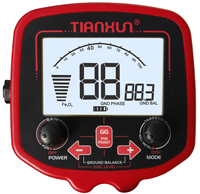 Détecteur de métaux professionnel Tianxun Tx 850 étanche en métal doré, plastique ABS, sensibilité >25 cm, fréquence 19 kHz, garantie 1 an, sans bobine