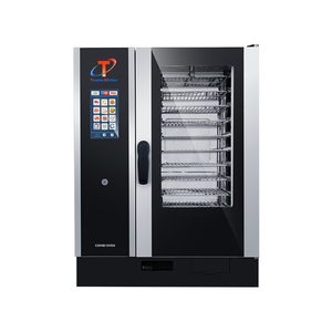 Horno de Convección Eléctrico de Vapor de 4 Bandejas de Acero Inoxidable para Pizzería, Comida Rápida, Horno Combinado Comercial - Product Image 5