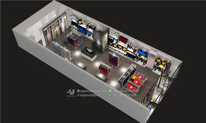 दर्जी बनाया खेल के जूते प्रदर्शन एक-स्थान पर समाधान आपूर्तिकर्ता खुदरा दुकानों के लिए आंतरिक शोरूम अनुकूलित डिजाइन खेल कपड़े - Product Image 6