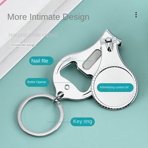 <span class=keywords><strong>Porte</strong></span>-clés multifonctionnel 3-en-1 avec logo personnalisé, coupe-ongles, ouvre-bouteille, <span class=keywords><strong>porte</strong></span>-clés de luxe, outil de beauté en acier inoxydable courbé - Product Image 3