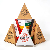 Boîte d'emballage alimentaire jetable personnalisée en gros, boîte à pizza triangulaire pour une seule part, boîte à pizza en papier avec logo