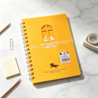 Carnet à spirale A5 en polypropylène rigide, 120 feuilles, avec fenêtre découpée créative, carnet personnalisé, agenda A5 en gros
