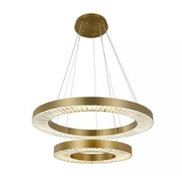 Lustre en cristal élégant et luxueux, lampe suspendue ronde postmoderne pour chambre à coucher, restaurant et salle d'exposition de villa