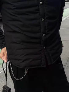 Manteau en <span class=keywords><strong>duvet</strong></span> Chrome Hearts haut de gamme en argent 925 avec boucle, rembourré de <span class=keywords><strong>duvet</strong></span> de canard blanc à 90 %, coupe ample à manches régulières pour hommes et femmes - Product Image 4