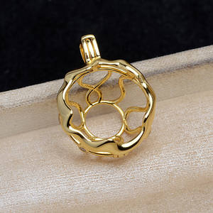 Base de Plata 925 para Colgante de Perlas DIY, Producto Semiterminado Calado de 3mm, 17.5-18mm, Accesorio para Colgante DIY - Product Image 5