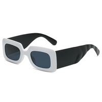 Lunettes de soleil carrées tendance de style nouveau pour femme, protection UV400, monture large, design minimaliste, pour le commerce transfrontalier