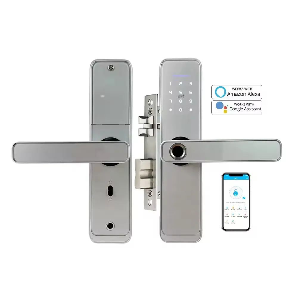 TTlock Ble App Smart Lock Fingerprint Password Electronic Digital Door Lock Nfc Rfid Code Key Card Door Lock Smart Gate Home