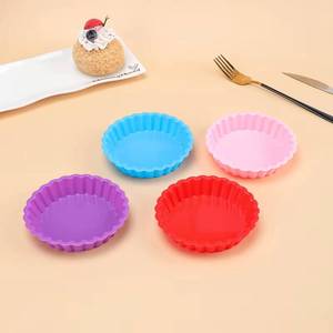 MUYULINS <b>Baking</b> Pan 10cm Non-Stick Food Grade Mini Round <b>Silicone</b> Muffin Cake Mold - Product Image 3