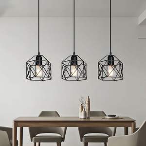 โคมไฟระย้า3ดวงทันสมัยดีไซน์อุตสาหกรรมแบบย้อนยุคพร้อมกระจกสำหรับห้องนั่งเล่นห้องรับประทานอาหารหรือร้านอาหาร - Product Image 4