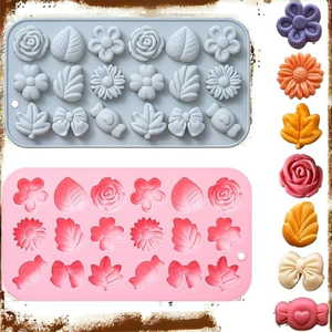 2 Moules en Silicone pour Chocolat, Gelée, Bougies, Fleurs, Tulipes, Savon, Glace, Desserts et Décoration de Pâtisserie - Résistants au Congélateur - Product Image 2
