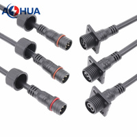 AOHUA Connecteurs de câble de panneau solaire étanche IP65 2-4 broches (type mâle/femelle)