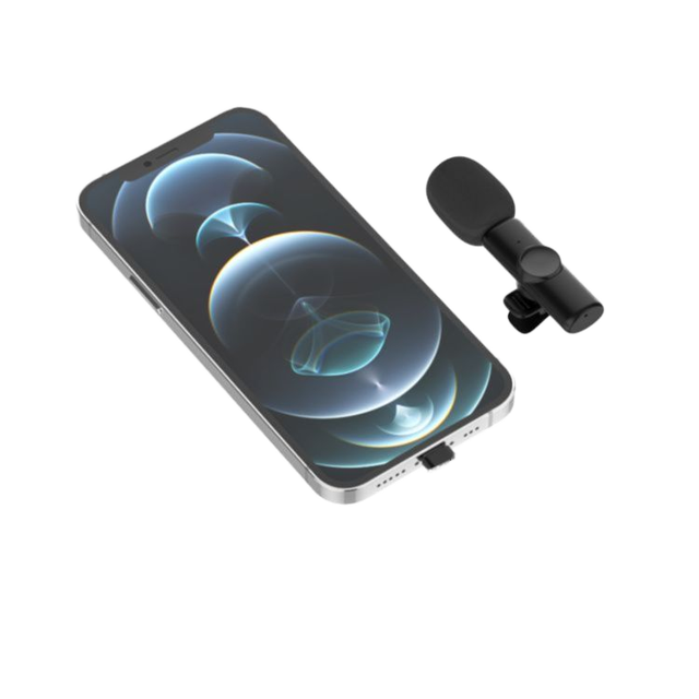 Factory Wholesale Portable Wireless Stereo Lavalier Microphone Mini Noise Cancelling Lapel Mic for Live Interview Conference