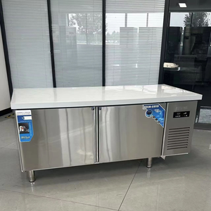 Frigorifero <span class=keywords><strong>Congelatore</strong></span> Commerciale Sottobanco in Acciaio Inossidabile con Vetrina Espositiva per Banco <span class=keywords><strong>da</strong></span> Lavoro Cucina Ristorante - Product Image 2