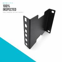 Kit d'oreilles de montage pour armoire serveur en acier, avec support de montage en tôle OEM, estampage et pliage de métal, revêtement en poudre noire, fabrication usine