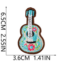 Patchs brodés thermocollants en denim style western américain, motifs vache, nœud, guitare, cœur, pour vêtements, sacs et chapeaux