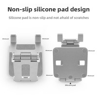 270 °   Support de téléphone portable en alliage d'aluminium portable avec réglage d'angle, coussinet en silicone antidérapant, logo personnalisé, pour téléphone et tablette