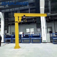 Grue à flèche colonne BZD de 2 tonnes de haute qualité, à montage sur pilier fixe, rotation à 360 degrés, pour la manutention de matériaux en usine