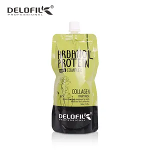 Delofil 500 ml Beste Marke Eigenmarke natürliche vegane Brasilien Keratinbehandlung Reparatur nahrhafte glatte Kollagen-Haarbehandlungsmaske