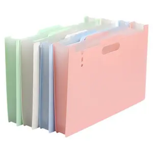 13 tasche in plastica colorata in pelle di carta Manila forniture per la scuola borsa per la cartella di documenti impermeabile