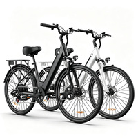 Vélo Électrique Urbain Moteur 250W Batterie Amovible 36V 13Ah Cadre à Profil Bas 7 Vitesses Freins à Disque Avant et Arrière Porte-Bagages Arrière Phare LED