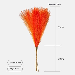 Fleur artificielle <span class=keywords><strong>de</strong></span> 55 cm, <span class=keywords><strong>herbe</strong></span> <span class=keywords><strong>de</strong></span> <span class=keywords><strong>la</strong></span> <span class=keywords><strong>pampa</strong></span>, <span class=keywords><strong>fausse</strong></span> composition florale, décoration <span class=keywords><strong>de</strong></span> sol pour salon et mariage, plante artificielle - Product Image 3
