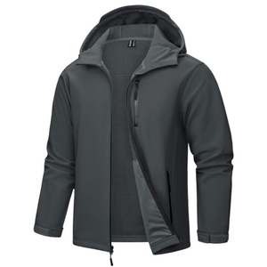 Chaqueta cortavientos impermeable para hombre, puños ajustables de tela transpirable, Color personalizable para servicio de correr - Product Image 4