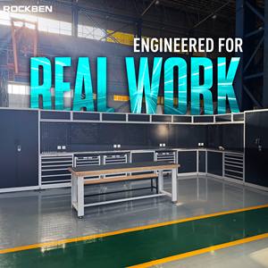 ROCKBEN Combinaisons de <span class=keywords><strong>garage</strong></span> industrielles robustes, armoire à outils combinée en acier robuste pour atelier de <span class=keywords><strong>garage</strong></span> pour un rangement efficace - Product Image 2