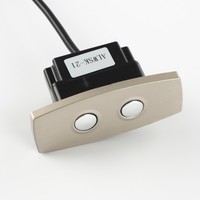 Télécommande de canapé releveur à deux boutons ALWSK 21 avec commande tactile LED, rechargeable par USB Type-C, en métal et ABS, résistante à la chaleur