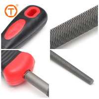 Lime ronde T12 de 4, 6, 8, 10 et 12 pouces en acier à haute teneur en carbone avec manche en plastique, idéale pour l'ébavurage et l'élimination de matériaux