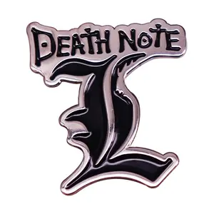 Pin bros paduan cat Cloisonne kualitas tinggi 3cm untuk para penggemar Anime Death Note Ryuk sebagai hadiah promosi Souvenir