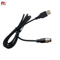 Konektor Tahan Air M12 5-Pin Male ke Kabel USB-A Panjang Sesuai Pesanan Kabel Adaptor Daya USB 2.0 DC