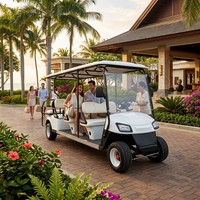 Voiturette de golf électrique Tarion 8 places 6+2, moteur AC 72V, 35 km/h, batterie lithium, certifiée CE, autonomie 90 km, pour hôtels et complexes, OEM
