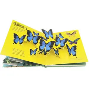 Grosir lintas batas edisi spesial produksi kupu-kupu 3D kustomisasi buku piring tiga dimensi