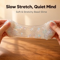 Slime perlé irisé finition nacrée, extensible et fluide, doux à presser, pour le bureau et la maison