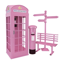 Grande cabine photo décorative en fer, anti-corrosion, résistante aux intempéries, pour événements mobiles, autoportante, pour mariages et fêtes