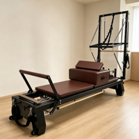 Tour de Pilates 3-en-1 en aluminium avec Cadillac, Trapèze et Table, accessoires complets inclus, équipement de fitness pour entraînement de base en studio