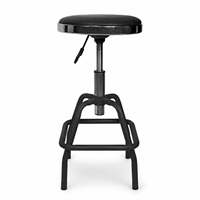 Tabouret de travail gonflable de qualité industrielle, réglable en hauteur, en métal, avec siège rembourré pour garage, remise, atelier, entretien