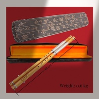 Jello HY-BW-01 Flûte en bambou chinoise Conception de trou ouvert Instrument de musique à vent Bawu Dizi