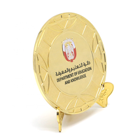 Plaque Métallique Personnalisée avec Logo, Grande Taille, Plaqué Or, Logo 3D, Aigle Émaillé, Plaque Métallique Commémorative, Récompense