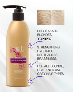 Shampooing pour cheveux blonds anti-laiton sans jaune, argenté et violet de marque privée OEM pour cheveux blonds - Product Image 3