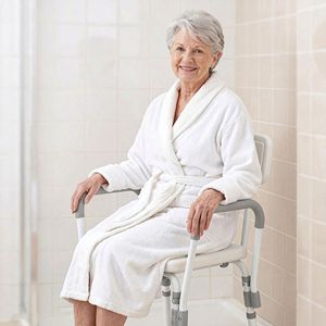 Chaise <span class=keywords><strong>de</strong></span> <span class=keywords><strong>douche</strong></span> robuste en acier inoxydable <span class=keywords><strong>de</strong></span> 45 cm, <span class=keywords><strong>siège</strong></span> <span class=keywords><strong>de</strong></span> bain antidérapant avec accoudoirs pour personnes âgées, capacité <span class=keywords><strong>de</strong></span> 100 kg, LM3202KD-S, classe III médicale - Product Image 4