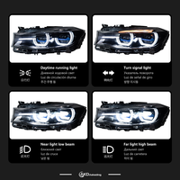 Feux de voiture pour BMW F34 Série 3 GT, phares LED 2013-2020, feux de jour F34, clignotants, feux de route, yeux d'ange, accessoires