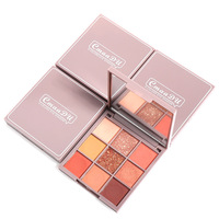 Palette de fards à paupières 9 couleurs en gros, longue tenue, maquillage cosmétique, haute pigmentation, maquillage vegan