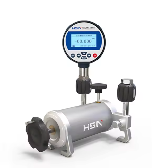 HSIN619 Portable Air Micro Low Pressure Calibrator Manual Vacuum Pressure Gauge Comparator Calibration Hand Pump -60~200kPa