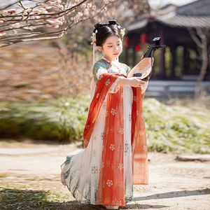 2024 Cosplay scène porter enfants scène Performance <span class=keywords><strong>chinois</strong></span> classiques moderne Hanfu robe fille traditionnel <span class=keywords><strong>chinois</strong></span> Hanfu <span class=keywords><strong>Costume</strong></span> - Product Image 4