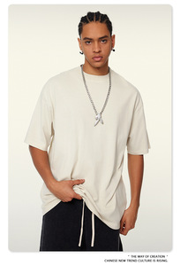 T-shirt Homme Été 2026 Col Rond Ample Anti-bactérien Respirant Haute Qualité Uni Manches Courtes Style Américain - Product Image 2