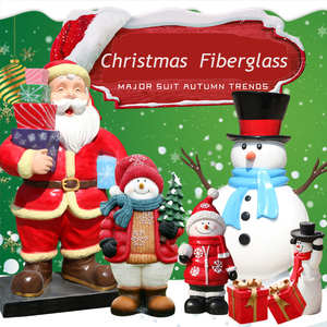 Statuettes de noël complètes pour adultes, sculptures de jardin en fibre de verre et de résine, taille de vie, décoration en <span class=keywords><strong>famille</strong></span> - Product Image 1